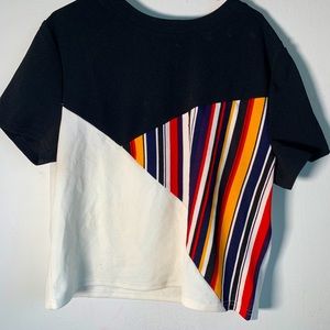 Colorblock striped shirt